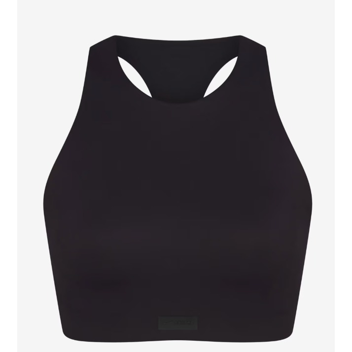 Skims Matte High Neck Bra Br-Spt-2727 Obsidian 34dd